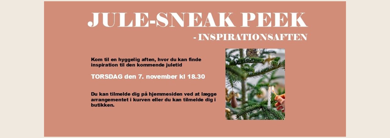 Kom og se den nye julepynt i butikken