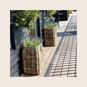 Mega rattan kurv, firkantet