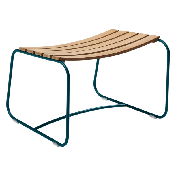 SURPRISING TEAK LAV SKAMMEL Acapulco Blue