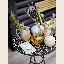 Bnk i bambus med rygln