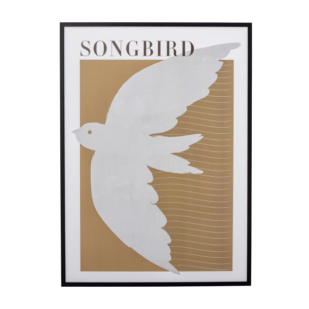 Songbird print med ramme i sort