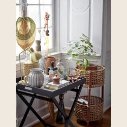 Manela karaffel i grnt glas