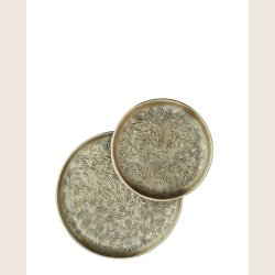 Rund bakke i aluminium med mnster