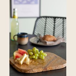 Deborah serveringsbrt i brun marmor