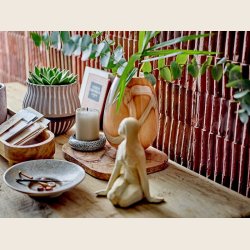 Deborah serveringsbrt i brun marmor