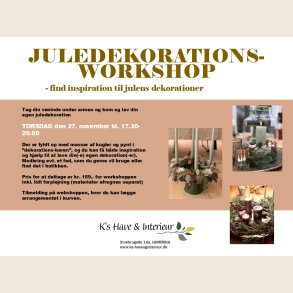 Juledekorations-workshop den 27. november