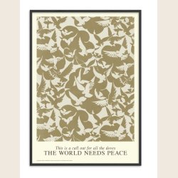 Doves &amp; Peace, 50x70 cm, print