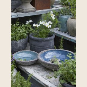 Elin fuglebad i keramik, jade