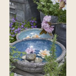 Elin fuglebad i keramik, jade