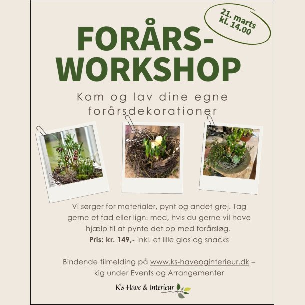 For�rsworkshop den 21. marts