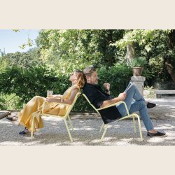 LUXEMBOURG LAV LOUNGESTOL M/ARMLN (2 stk. forpakning)