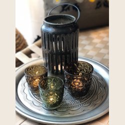 Galu fyrfadsstage med mnster