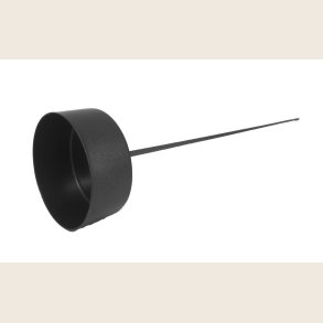 Fyrfadslysholder, sort metal, st  4 stk. 