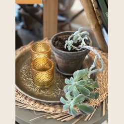 Fyrfadsstager med m�nster, 2 str.