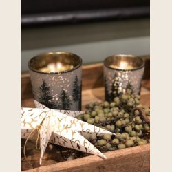 Fyrfadsstage med juletr