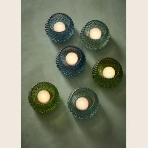 Fyrfadsstager i glas, s�t � 3 stk.