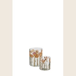 Fyrfadsstager med blomsterblade