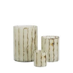 Glas-hurricanes, brun/beige