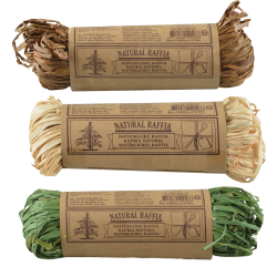 Raffia opbindingssnor, 3 farver