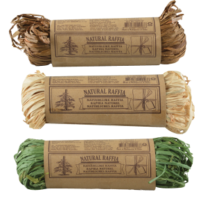 Raffia opbindingssnor, 3 farver