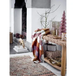 Geraldine lysestage i messinglook