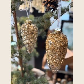 Kogle i glas med glimmer