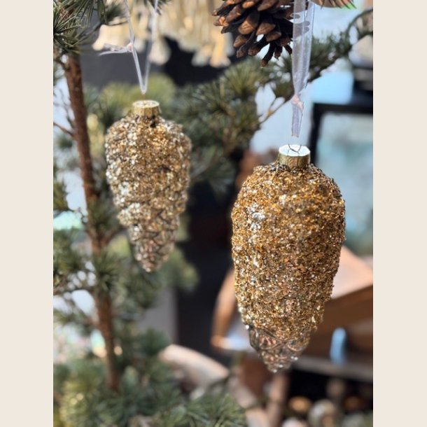 Kogle i glas med glimmer