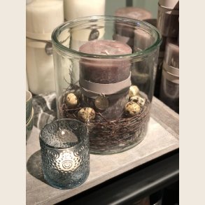 Glasvase, plain, 18x18 cm