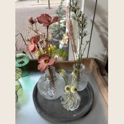 Sm glasvaser, 3 strrelser