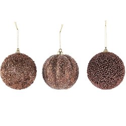 Glimmerjulekugler, st  3 stk. 