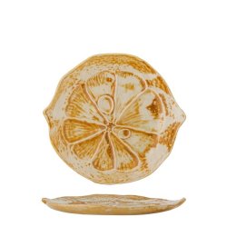 Golda serveringsfad, rundt