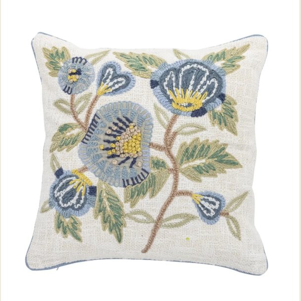 Pude med blomstermotiv, 45x45 cm