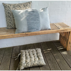 Siddehynde med bindebnd, 40x40 cm