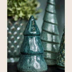 Juletrer i grn keramik