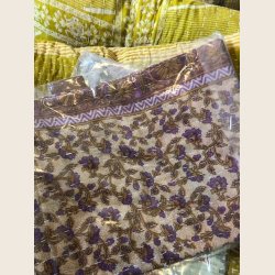 Vintage Kantha Sari puder i bomuld
