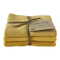 Strikkede karklude i kologisk bomuld