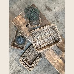 Kubu rattan kurvest, rekt. 