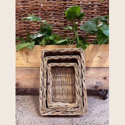 Kubu rattan kurvest, rekt. 