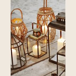 Lanterne i messinglook