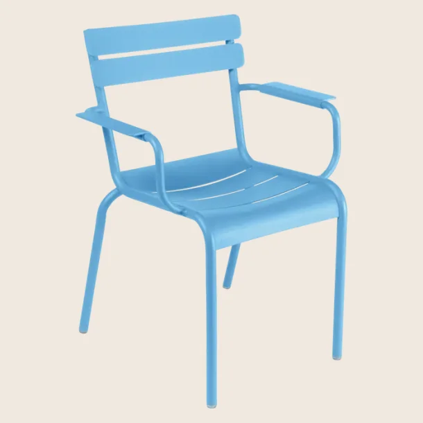 LUXEMBOURG STOL M/ARMLN (4 stk. forpakning) Maya Blue
