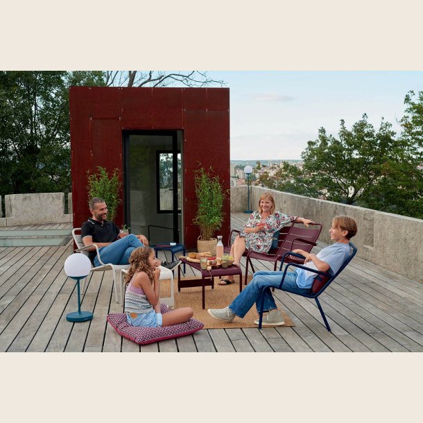 LUXEMBOURG LAV LOUNGESTOL M/ARMLN (2 stk. forpakning) Clay grey