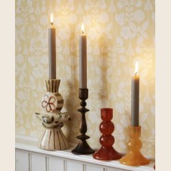 Lysestage med fuglemotiv