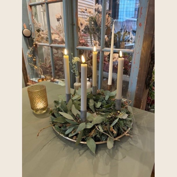 Lysholder, zink, st  4 stk. 