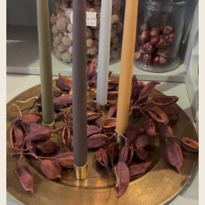 Magnetlysholdere, messinglook, st  4 stk. 