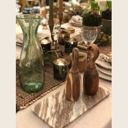 Manela karaffel i grnt glas