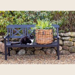 Maxi low rattan kurv, rund