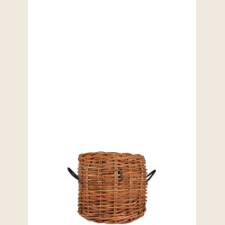 Maxi low rattan kurv, rund