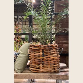 Maxi low rattan kurv, firkantet