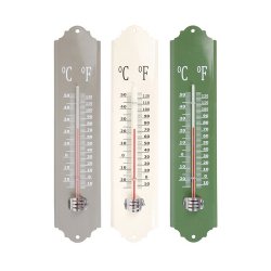 Termometer i metal, 3 ass. 