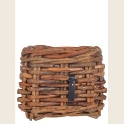 Mini firkantet rattankurv, low